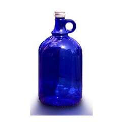 2 Liter Glasflasche blau